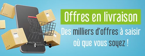 Des milliers d'offres en livraison à saisir où que vous soyez